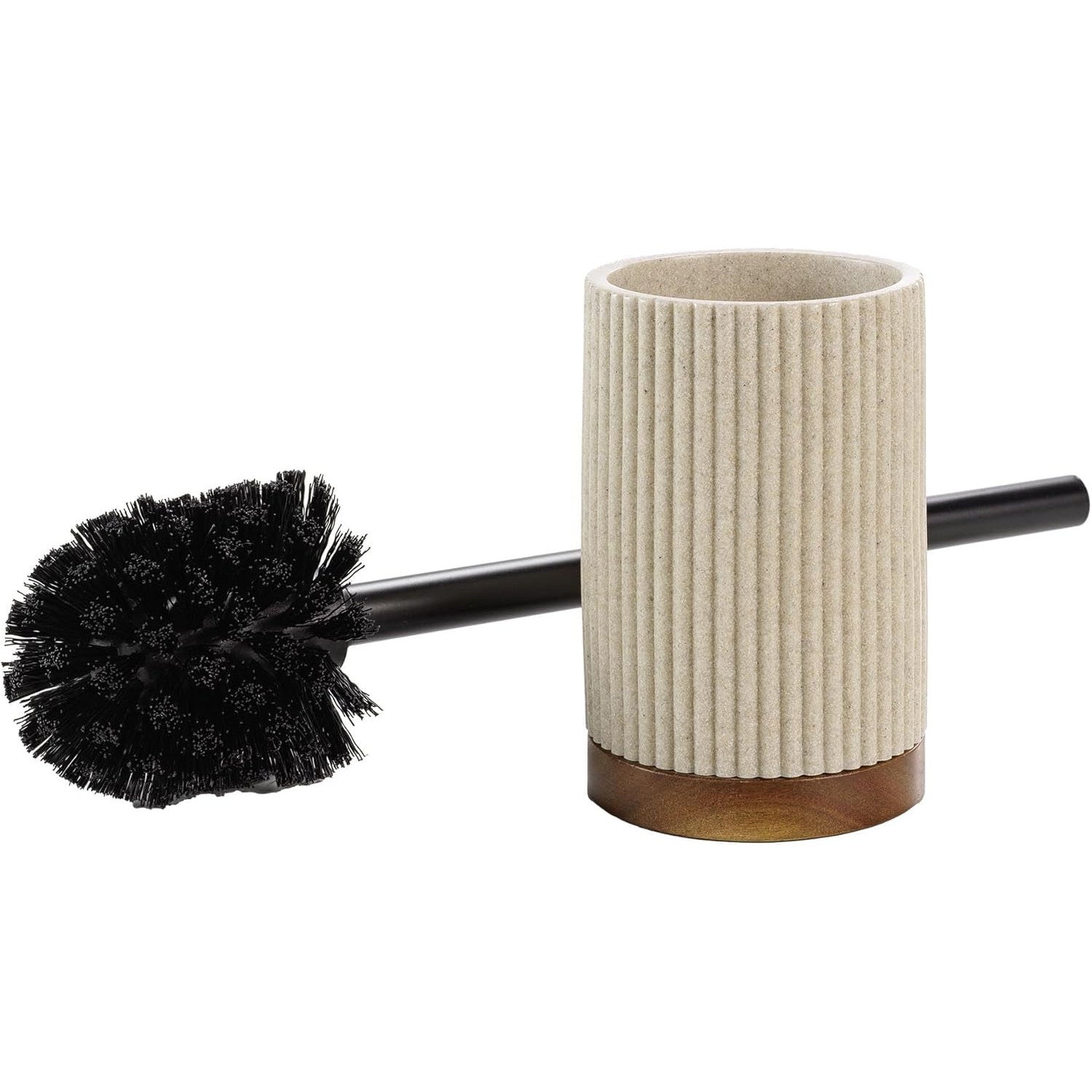 Douceur d'Intérieur Niagara Natural Polyresin Acacia Toilet Brush